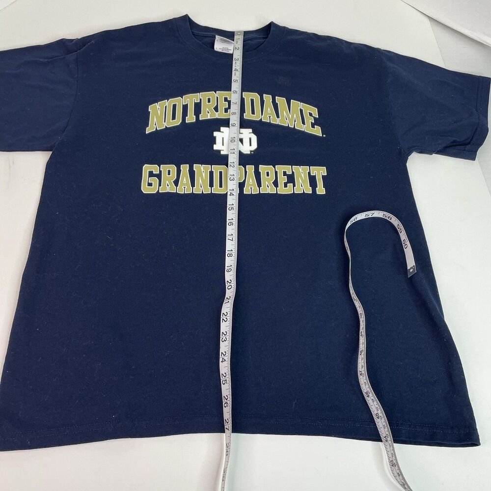 Notre Dame Irish Grandparent Graphic T Shirt, Large, Gildan Dryblend, Dark Blue, - Picture 6 of 6